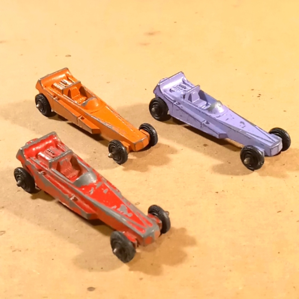 Vintage Tootsie Die Cast Dragsters - Set of 3